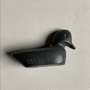Valleau Studios Duck Metal Paperweight 70s Vintage